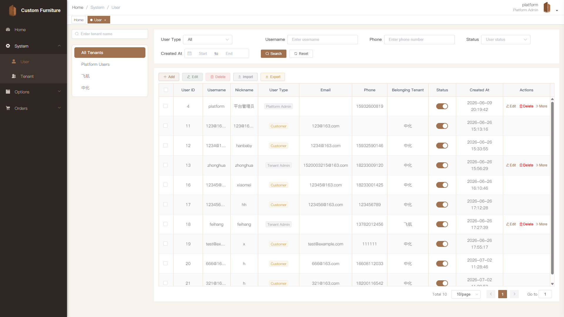 Custom Furniture Management Platform - 2
