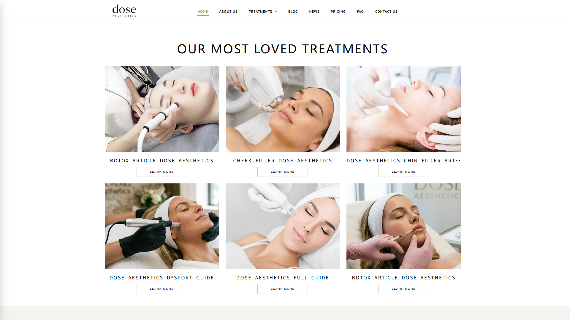 Aesthetic Medicine Brand Website- 1