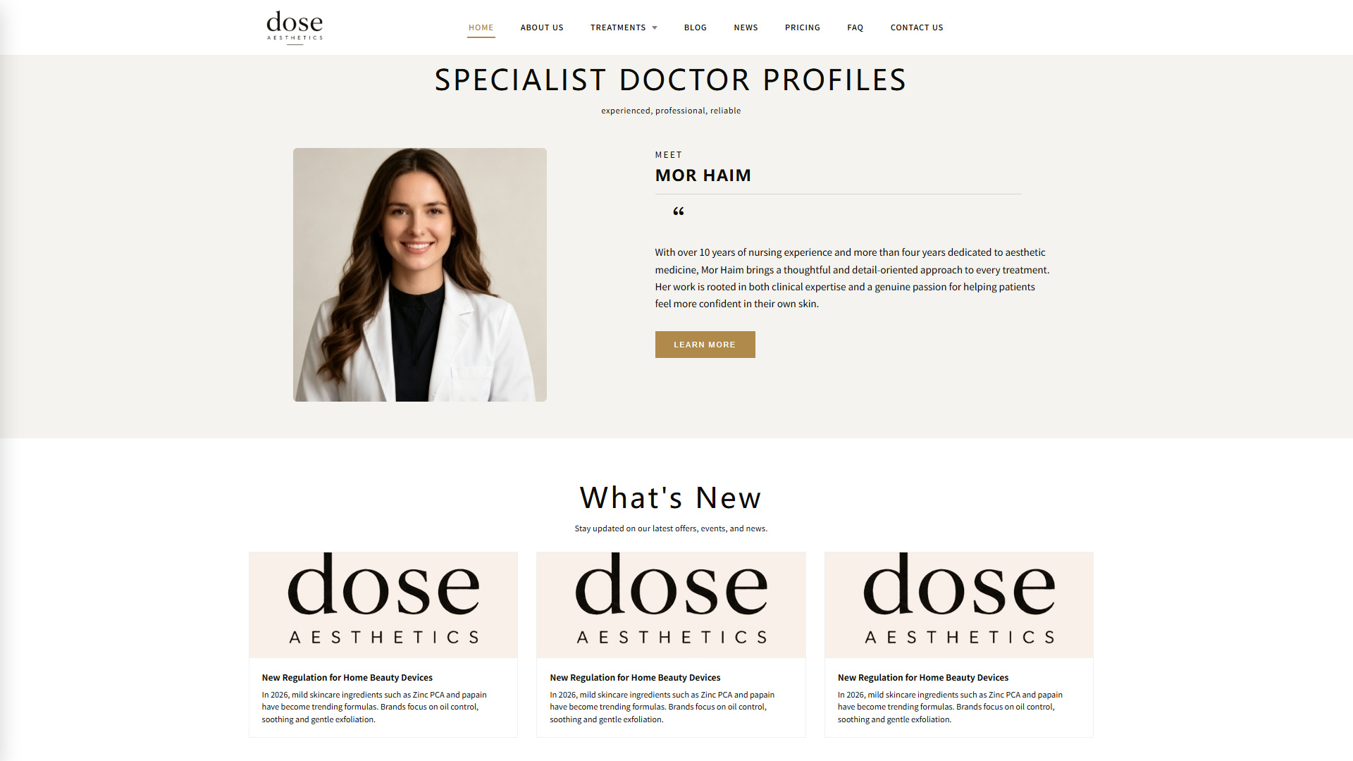Aesthetic Medicine Brand Website- 2